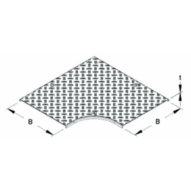 863709 Niedax RESDVSRS 100 Deckel für Bogen 90°, Breite 105 mm, t=4,5 mm mit Produktbild front M