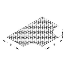864102 Niedax RTSDVSRS 100 Deckel für T Stück, Breite 105 mm, t=4,5 mm mit Dreh Produktbild front M