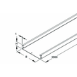 898299 Niedax RSUS 60.400 OV Kabelrinne schwer, 60x400x3000 mm, t=2,0 mm, ungel Produktbild front S