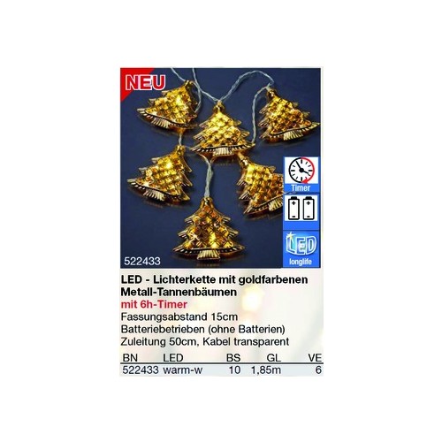 522433 Hellum Lichterkette mit goldenen Metallbaeumen 10 LED ww batteriebetr. Produktbild Front View L