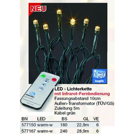 577167 Hellum Lichterkette 240 LED ww mit Fernbedienung aussen Produktbild