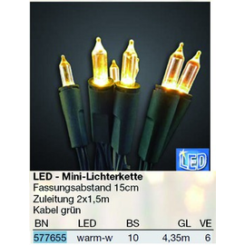 577655 Hellum Lichterkette 10 LED ww Produktbild