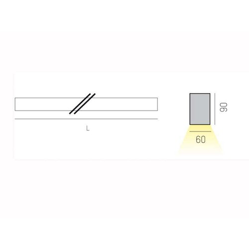 528-233008 Molto Luce LOG OUT EINSPEIS KAB Aluminium eloxiert Produktbild Front View L