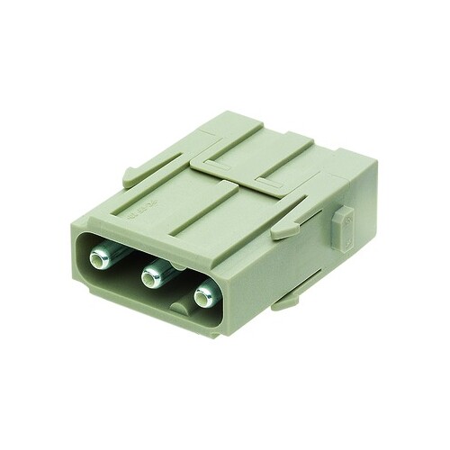 09140032601 Harting HAN C Axial Modul Stifteinsatz 3pol. 690V 40A 2,5-8mm² Produktbild Front View L