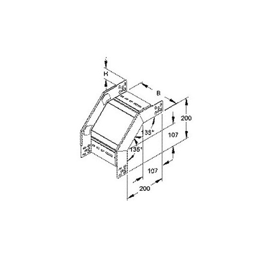 844319 Niedax RFD 60.100 Fallstück, 60x102 mm, mit unglochten Seitenholmen Produktbild Front View L