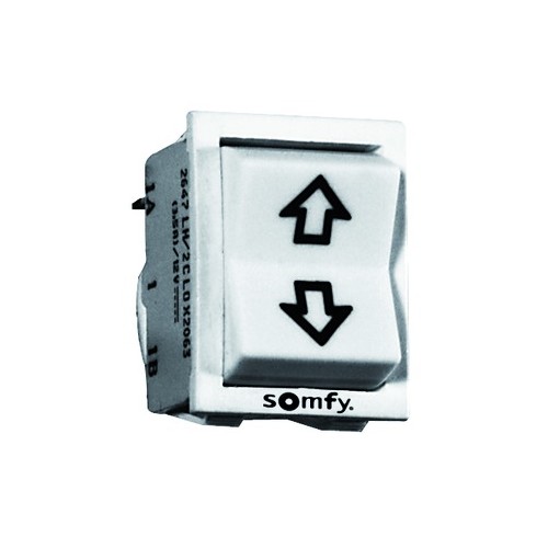1870061 Somfy 24V DC Tastschalter S 51 Alpinweiß Produktbild Front View L