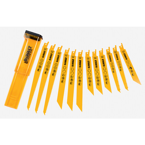 DT2445-QZ DeWalt DT2445 Saebelsaegeblatt Set 12-tlg. Produktbild Front View L