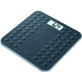 756.08 (6) Beurer GS 300 schwarze Glas Personenwaage rutschhemmende Oberfläche Produktbild front M