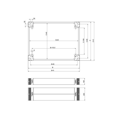 NSYSPS4200 Schneider E. SOCKEL SEITE H200 T400 Produktbild Front View L