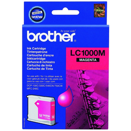LC1000M Brother Tintenpatrone Magenta(400 Seiten bei 5% Deckung) Produktbild front M