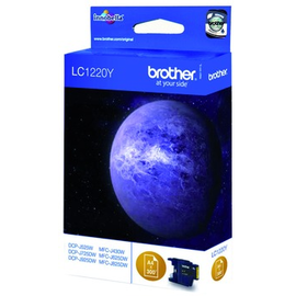 LC1220Y Brother Tintenpatrone Gelb(300 Seiten nach ISO Standard 24711) Produktbild front M