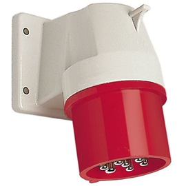 631706 WALTHER Anbaugerätestecker 32A 7P 400V 6h IP44 schräg, Flansch- gehäuse Produktbild front M