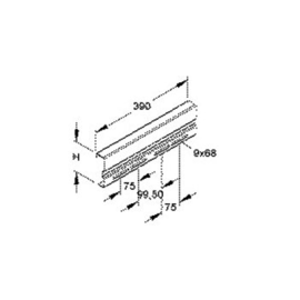 340132 Niedax WSV 105.390 E3 Stoßstellenverbinder, 106,5x390 mm für Produktbild