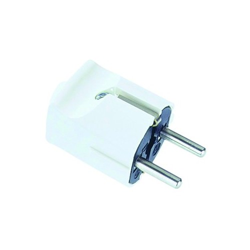 ESS 2 Eltropa Schutzkontakt stecker PVC, gerade 16A, ws Produktbild Front View L