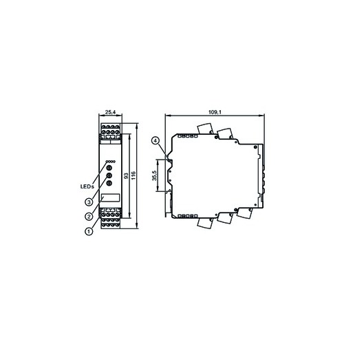 DL0201 IFM Electronic Auswertesysteme und Netzteile Produktbild Front View L