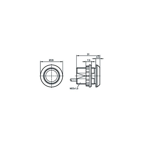 KT5111 IFM Kapazitiver Leuchttaster KTMDF-KGRBPKG/2M Produktbild Front View L