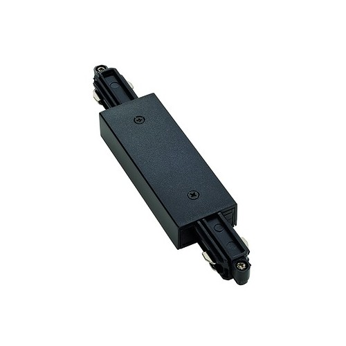 143100 SLV Längsverbinder für 1 Phasen HV Stromschiene, schwarz, mit Einspeise Produktbild Front View L