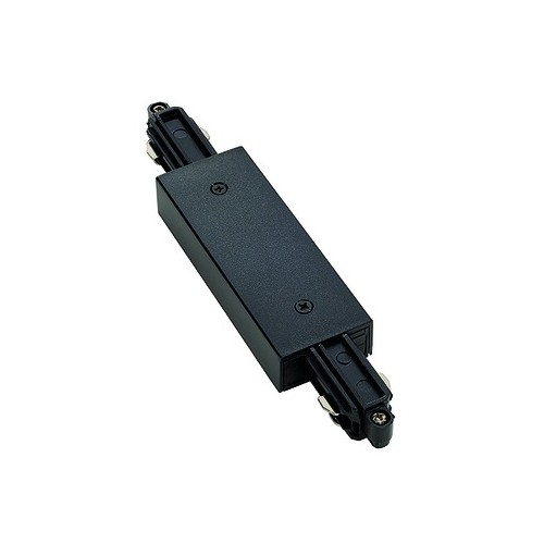 143100 SLV Längsverbinder für 1 Phasen HV Stromschiene, schwarz, mit Einspeise Produktbild Front View L