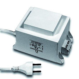 991132 Vossloh-Schwabe Sicherheitstrafo, vergossen, weiß Produktbild front M