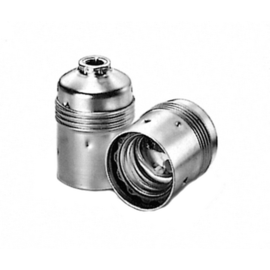 102803 Vossloh-Schwabe Fassung, E27, Stahl, glanzverz., mess. Produktbild front M