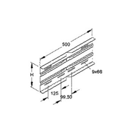 307807 Niedax WSWV 200 Winkelverbinder, horizontal, 201,5x500 mm für WRL/WRLM/W Produktbild front M
