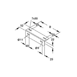 190508 Niedax WA 600 Wandauflager, Breite 610 mm Produktbild