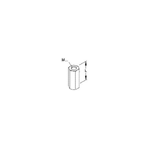 345588 Niedax VBSM 8 Verbindungsmuffe, M8, sechskant Produktbild Front View L