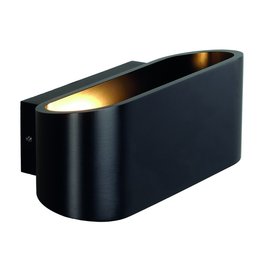 151450 SLV OSSA R7s Wandleuchte, oval, matt black, R7s 78mm, max. 100W, up/down Produktbild