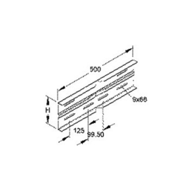 305407 Niedax WSWV 150 Winkelverbinder, horizontal, 151,5x500 mm für WRL/WRLM/W Produktbild