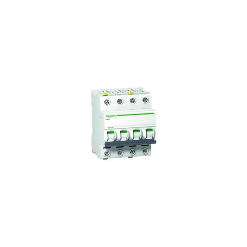 A9F07404 Schneider E. iC60H Leitungsschutzschalter 4P 4A C Produktbild Front View L