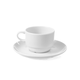 799178 Hendi Tasse und Untertasse Hotelporzellan weiss. Produktbild