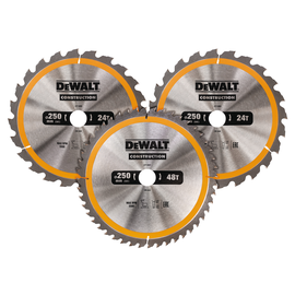 DT1963-QZ DeWalt DT1963 Kreissaegeblatt Set 3 tlg. Stat. Produktbild front M