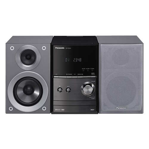 SC-PM602EG-S Panasonic DAB+ Micro Hifi HiFi System mit Bluetooth SILBER Produktbild Front View L