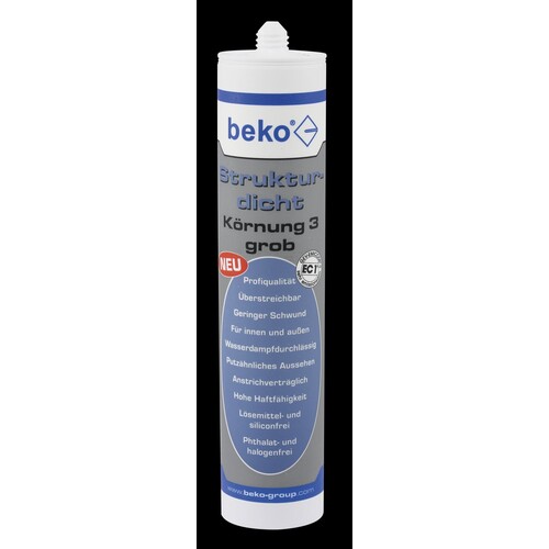 230 333 Beko Strukturdicht 310 ml weiß strukturiert, Körnung 3 GROB Produktbild Front View L