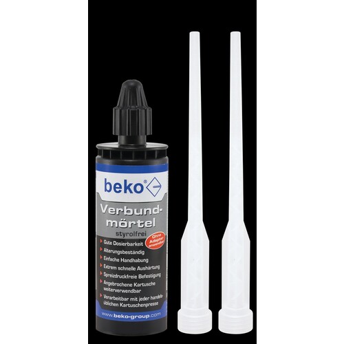 270 150 Beko beko Verbundmörtel SET: 1 x VBM 165 ml, 2 x Zwangsmischer Produktbild Front View L