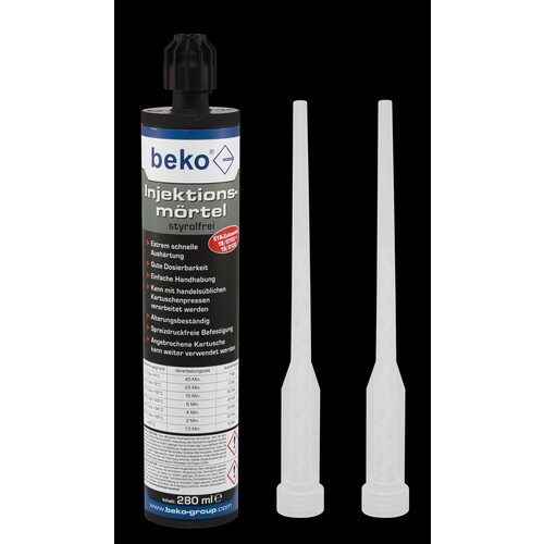 270 285 Beko beko Injektionsmörtel SET: 1 x IJM 300 ml styrolfrei, 2 x Zwangsmi Produktbild Front View L