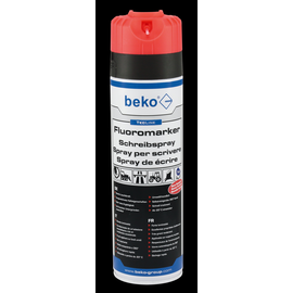294 59 500 Beko TecLine Fluoromarker Schreibspray 500 ml LEUCHTROT Produktbild front M