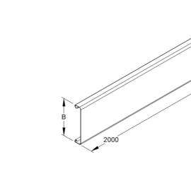 508600 Niedax LD 100 Leitungsschutzkanaldeckel, 100x2000 mm Produktbild