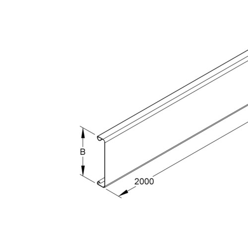 508600 Niedax LD 100 Leitungsschutzkanaldeckel, 100x2000 mm Produktbild Front View L