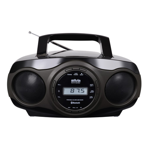 211097 Silva-Schneider MPC 17.7 USB sw/grau PLL Radio CD/MP3/USB/Bluetooth Produktbild Front View L