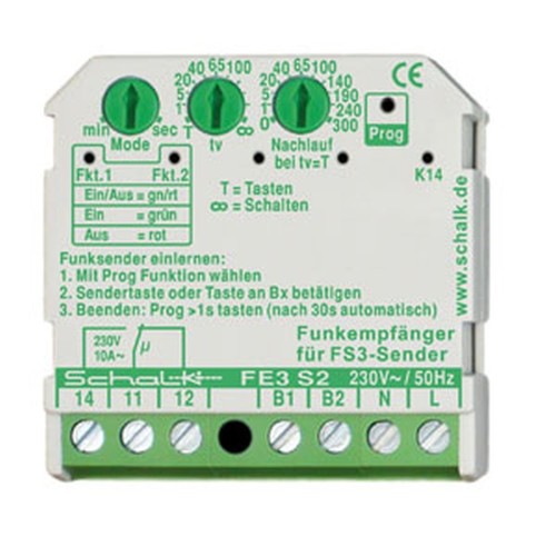 fe3s29 Schalk Funk Empfänger 1 Wechsler pf 230V AC(UP) Produktbild Front View L