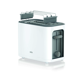0X23010008 Braun HT3010WH Toaster 1000W Doppelschlitz, Brötchenaufsatz, White Produktbild