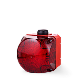 876162313 Auer QSS LED Dau. 230 VAC Rot Blinkleuchte,Größe 1 mit Summer Indika Produktbild front M