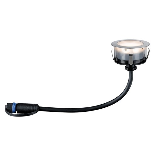 93953 Paulmann Outdoor Plug+Shine Spot Boden EBL IP65 3000K 24V 70mm Si Produktbild Front View L