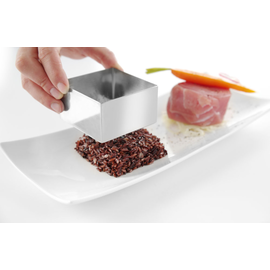 512173 Hendi Speisering 80x80x(H)45, quadratisch, Edelstahl Produktbild front M