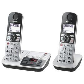 KX-TGE522GS Panasonic Seniorentelefon mit AB, 1 Basisstation, 2 Mobilteilen, Produktbild front M