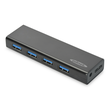 ED-85155 Ednet USB Hub  4PORT USB 3.0 Inkl.5V/2A Netzteil, Schwarz Produktbild