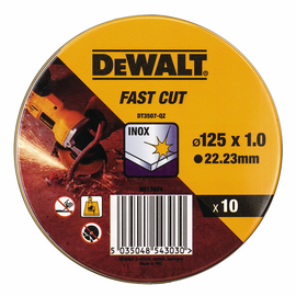 DT3507-QZ DeWalt DT3507 Trennscheibe Edelstahl flach 125mmx1.0mm Standard Ed Produktbild front M