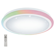 33195 Eglo LED DL Ø425 LIPARI STAHL WEISS 30W/2.400Lm RGB 5W, IR CCT 3000K  Produktbild