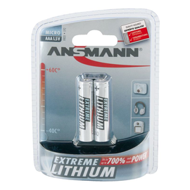 5021013 Ansmann Lithium Batterie Micro AAA / FR03 2er Blister Produktbild